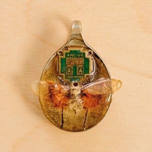 Handmade Arc De Triomphe Resin Insect Pendant